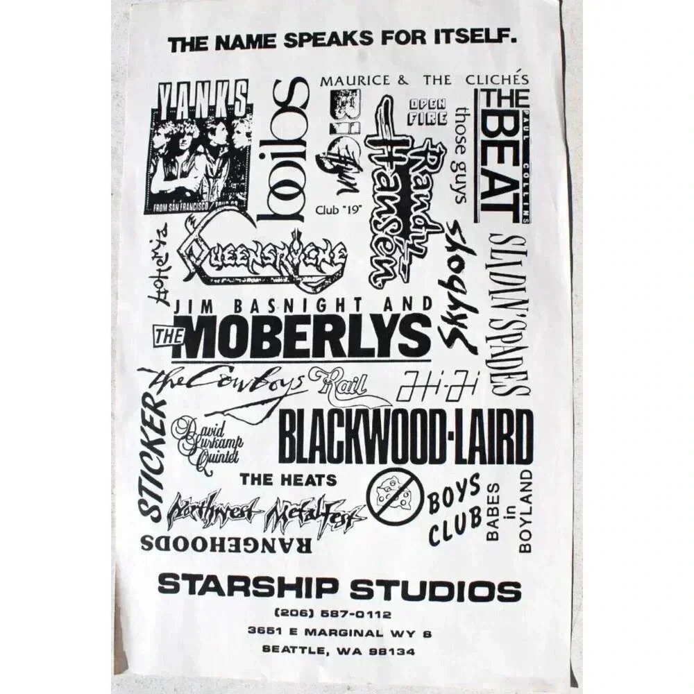 Vtg Orig 1980s YANKS Boys Club SKYBOYS Band Promo Concert POSTER Flyer